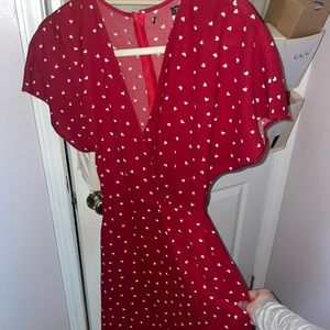 Red polka dot summer dress